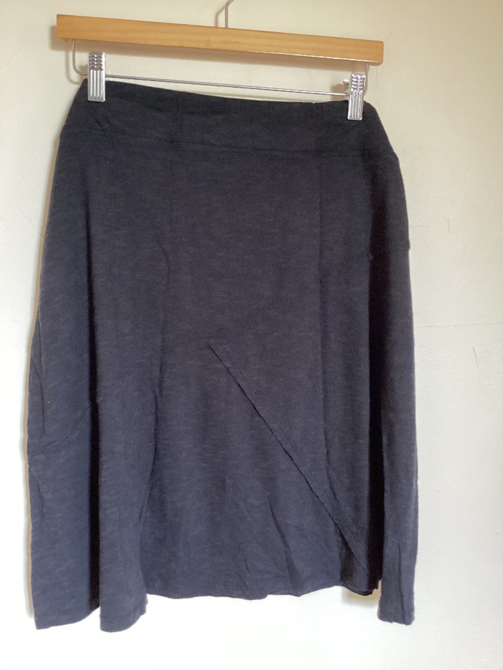 Toad&Co XL Skirt Oblique Black Organic Cotton Tencel blend Athleisure Casual
